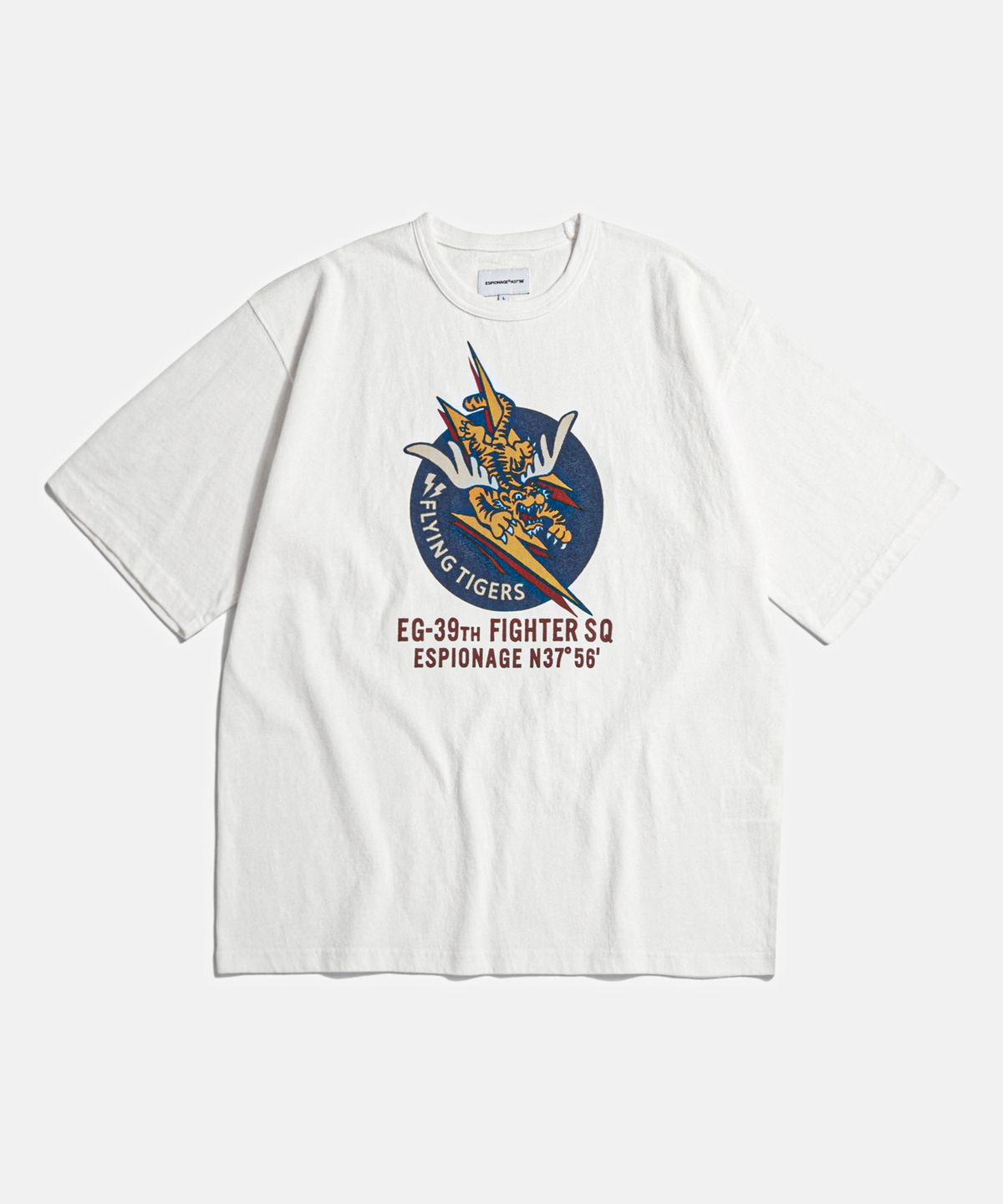 에스피오나지(ESPIONAGE) Flying Tigers Heavyweight Tee Off White