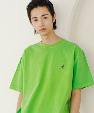 CAWK 로고 반팔티셔츠(피그먼트 라임)