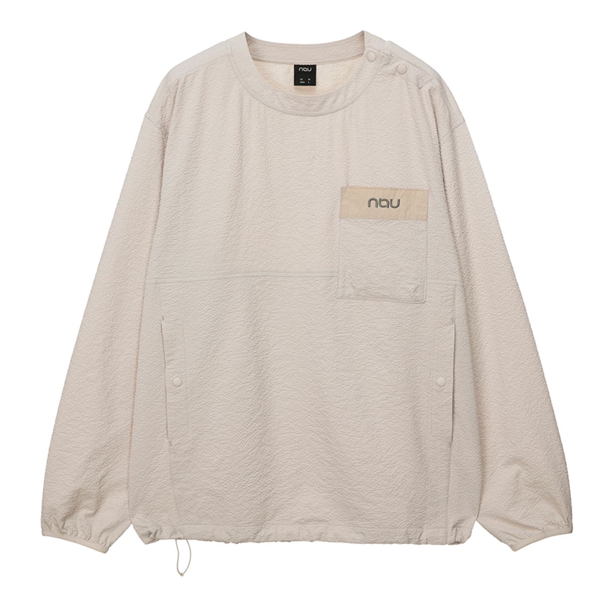나우(nau) 시어서커 맨투맨 2 Light Beige