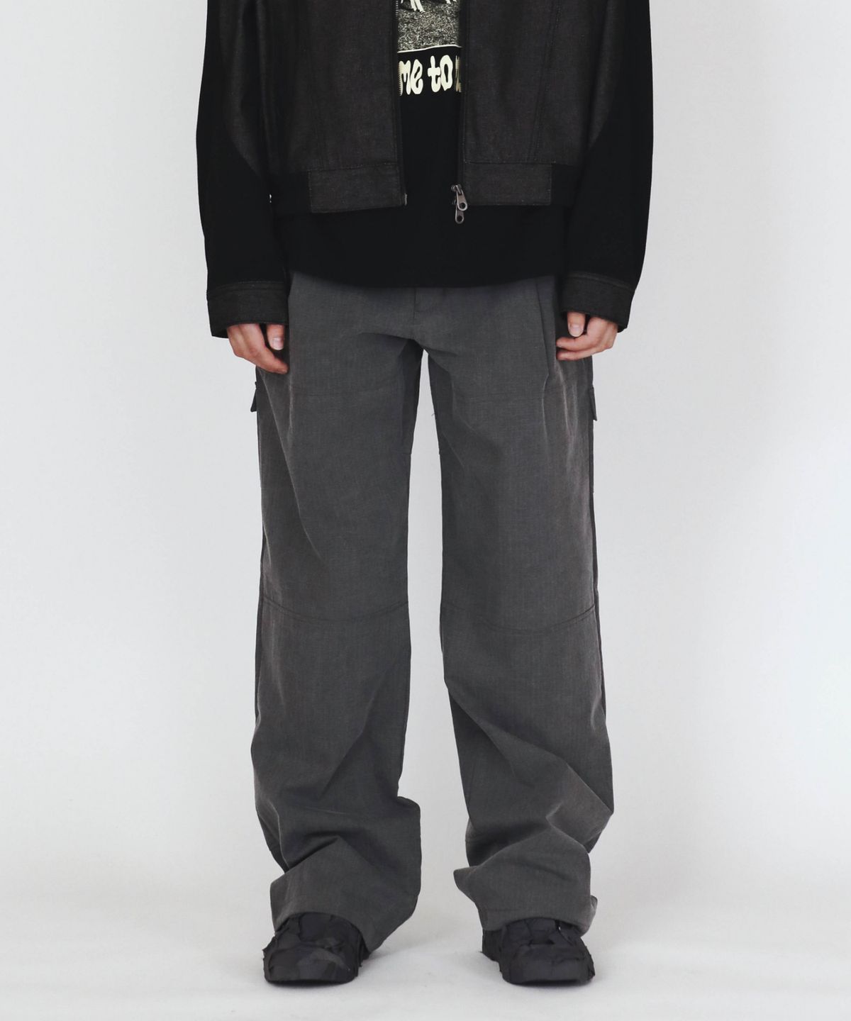 애드오프(ADDOFF) PIGMENT RIPSTOP CARGO PANTS GREY