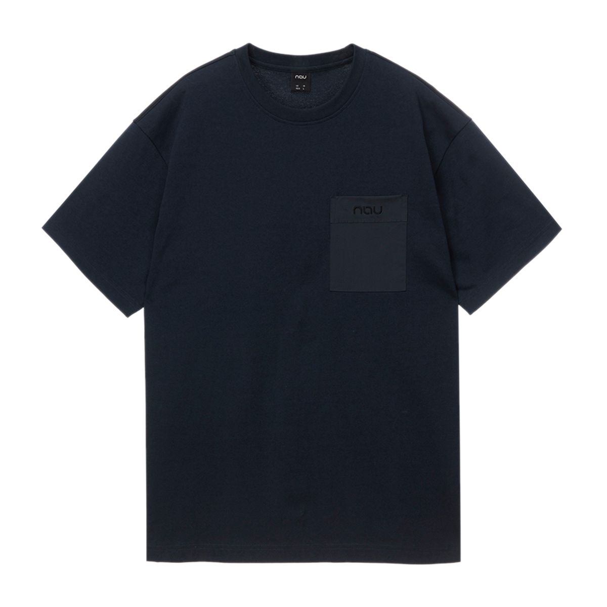 나우(nau) 우븐 포켓 반팔티셔츠 Navy