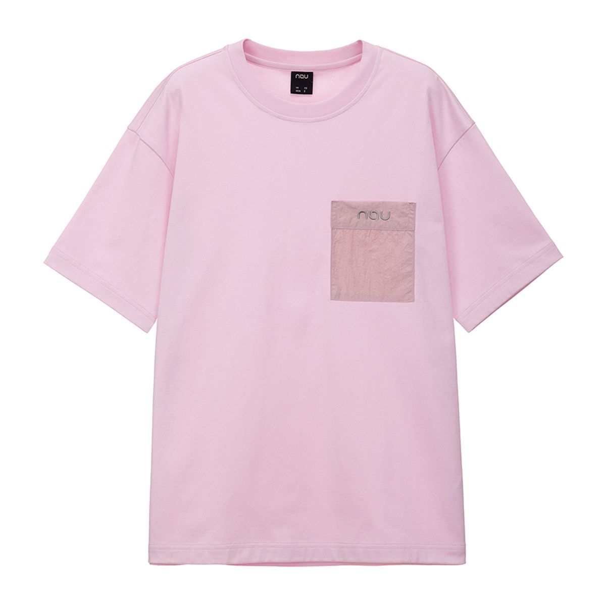 나우(nau) 우븐 포켓 반팔티셔츠 Light Pink