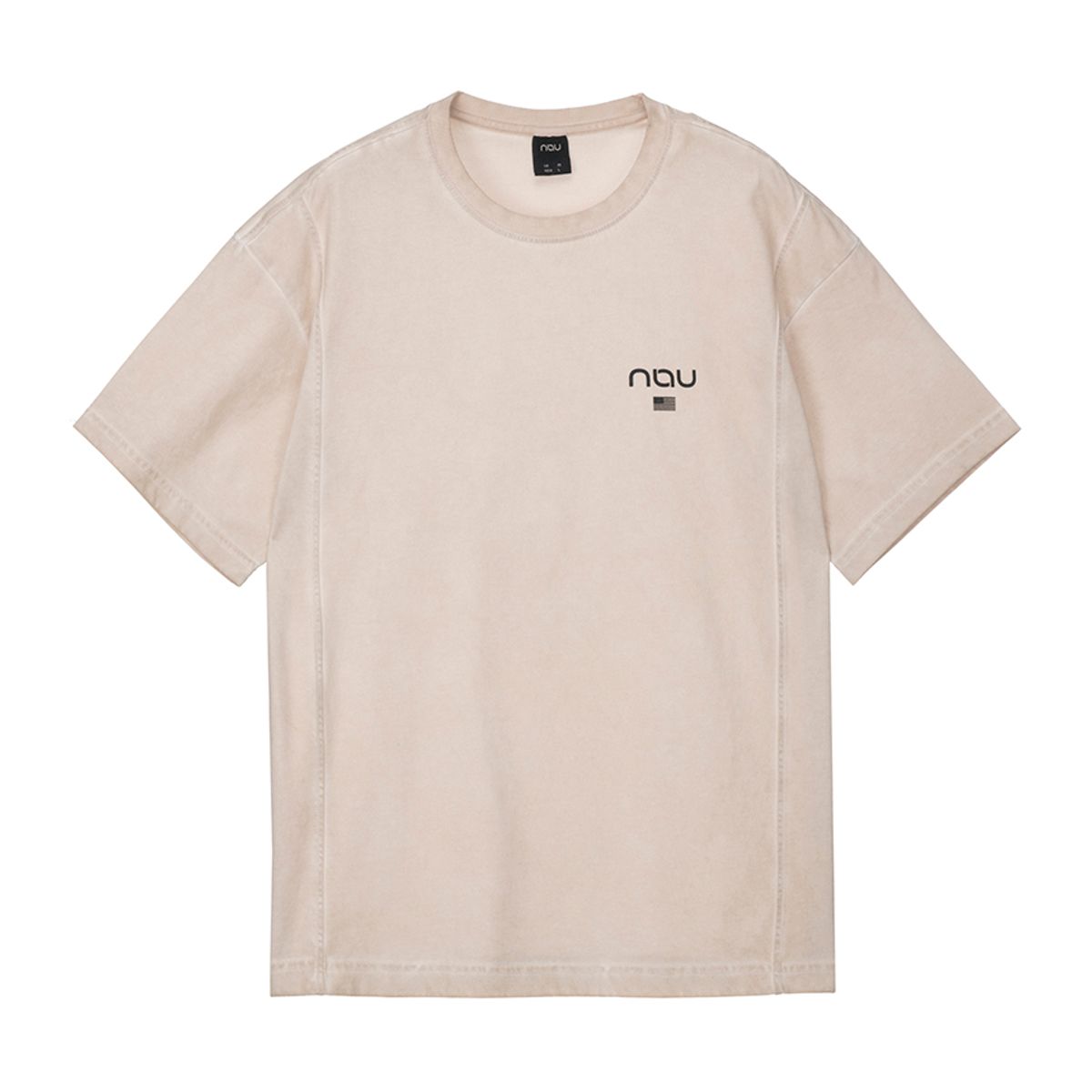 나우(nau) 가먼트다잉 싱글 반팔티셔츠 Light Beige