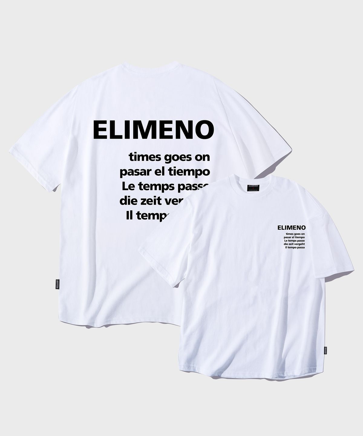 엘리메노(ELIMENO) EL 타임스 오버핏 반팔티 화이트