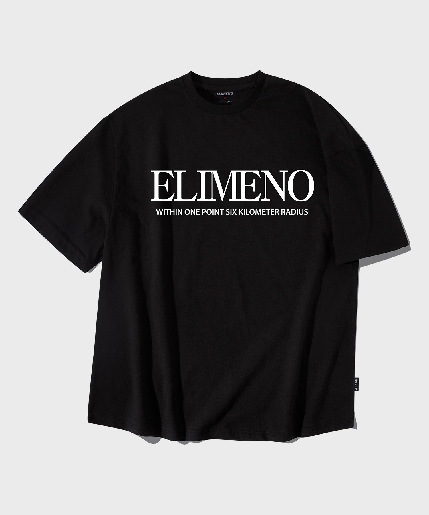 MUSINSA | ELIMENO EL Retro Logo Overfit Short Sleeve T-Shirt