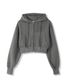 AV LOGO CROP HOOD ZIP-UP PIGMENT GREY