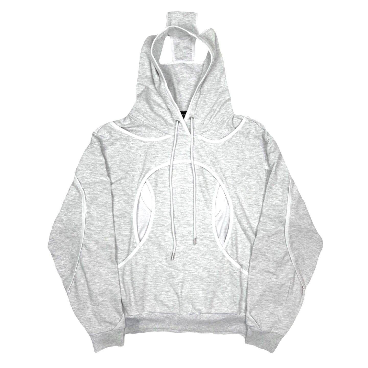 MUSINSA公式 | SURGERY surgery curve layered hoodie white melange