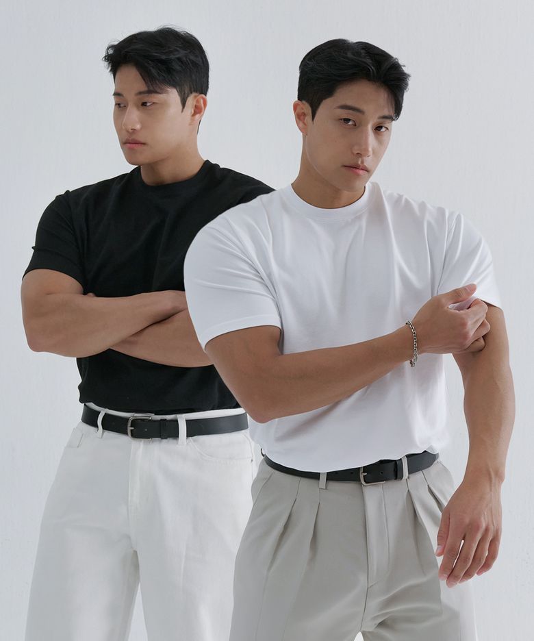 [2PACK] 시그니처 헤비메쉬 머슬핏 티셔츠 NSTS03