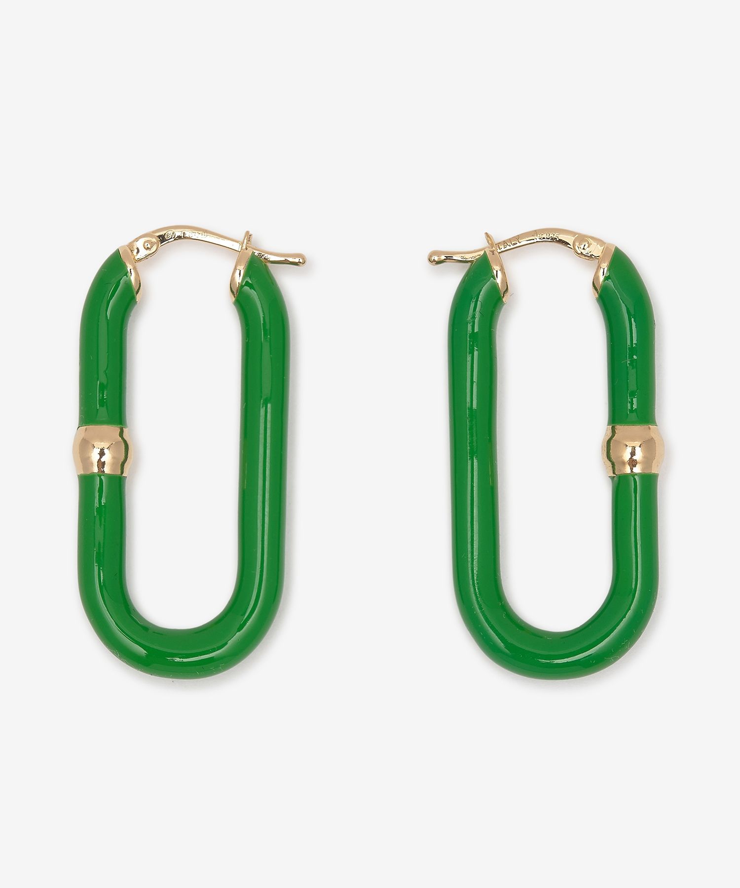 ピアス *BOTTEGA VENETA* Enamel Hoop Earrings Green 707795VAHU43708 MUSINSA | BOTTEGA VENETA Enamel Hoop Earrings - Green
