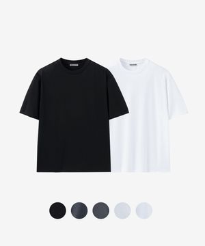 [2 PACK] 수피마 코튼 프리미엄 티셔츠_5 Color