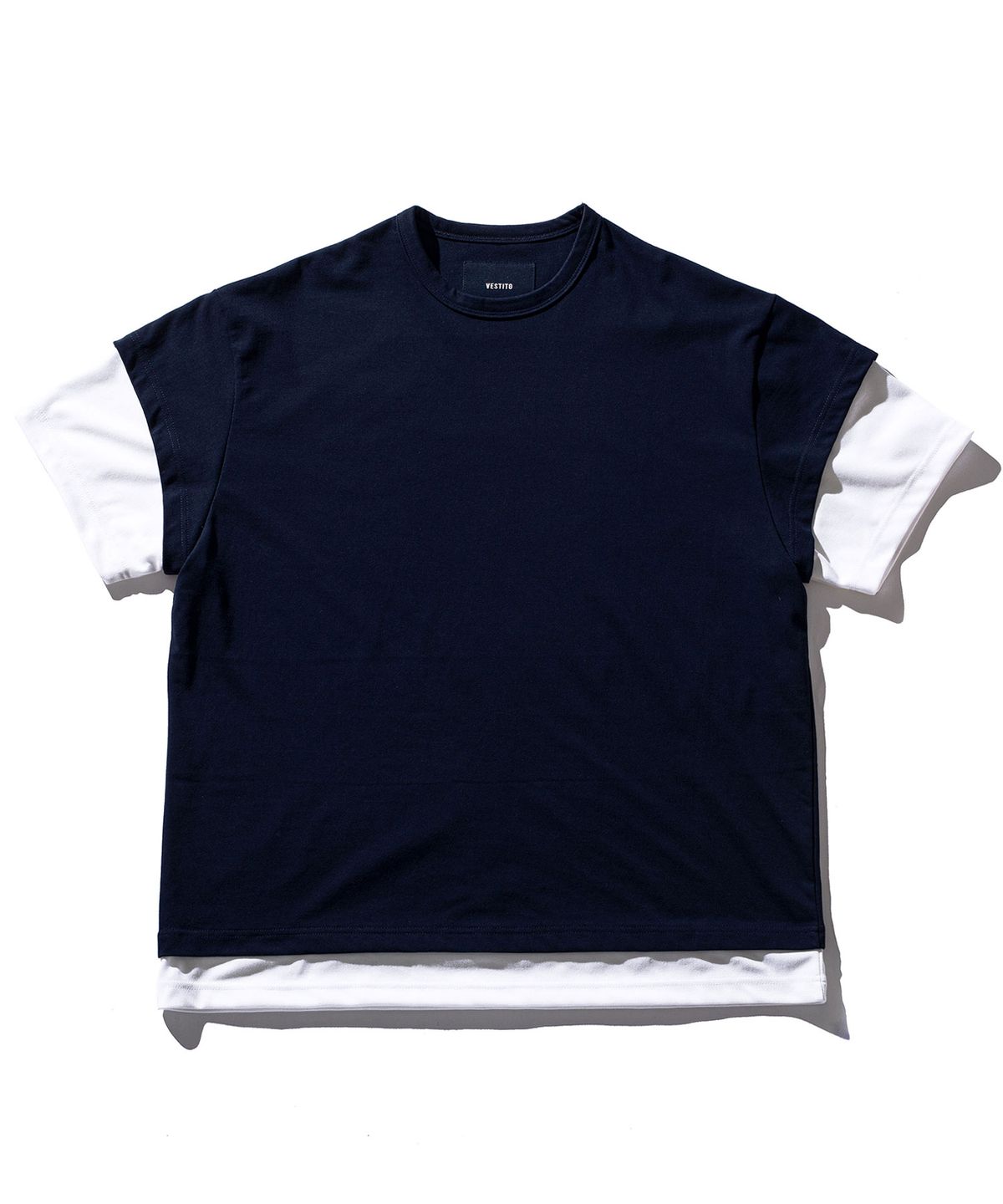 베스띠또(VESTITO) 레이어드 네이비 티셔츠