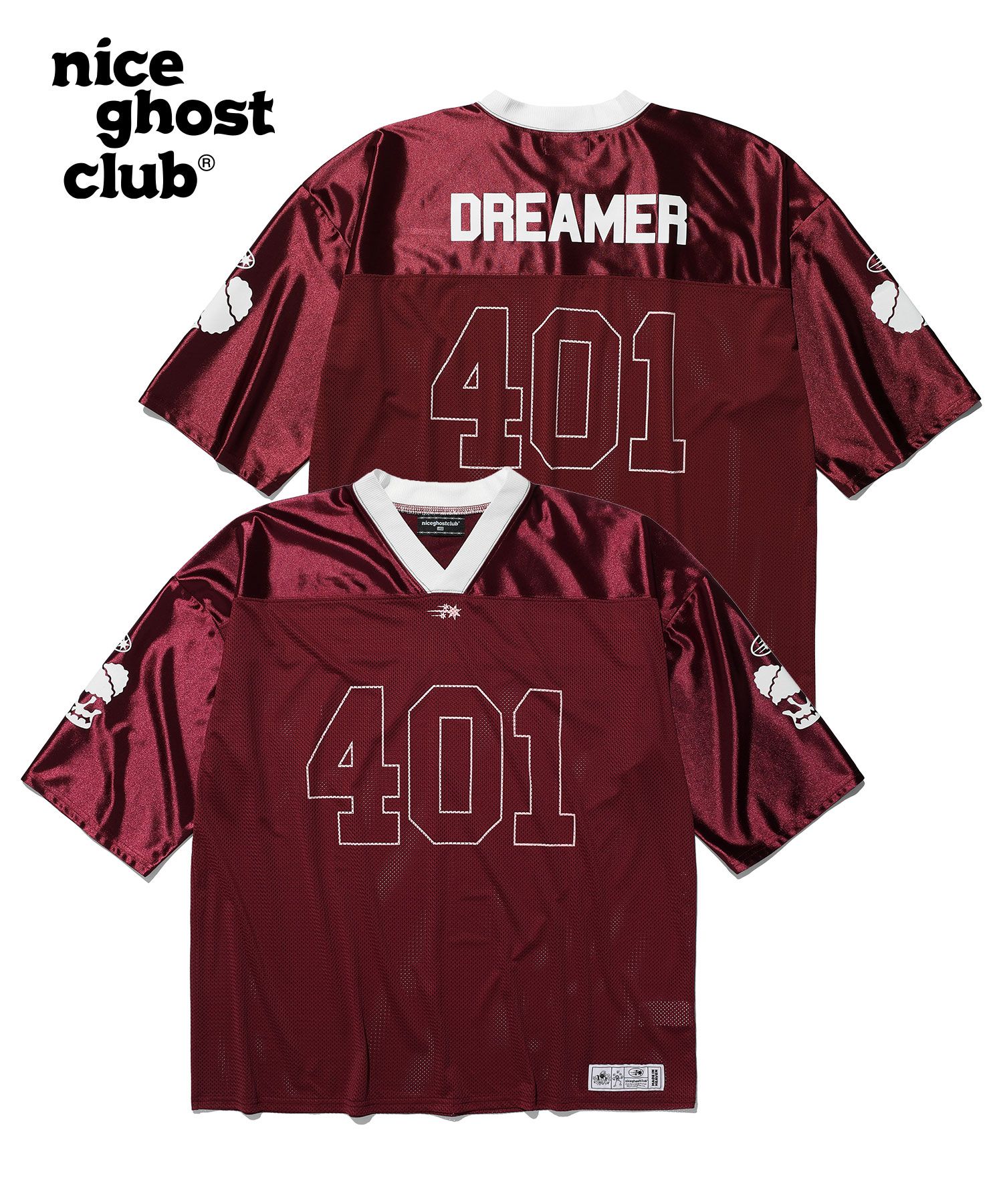 Tシャツ・カットソー [NICEGHOSTCLUB]MESH FOOTBALL HALF JERSEY_RED(NG2EMUT504A) MUSINSA | NICE GHOST CLUB DREAMER MESH FOOTBALL HALF