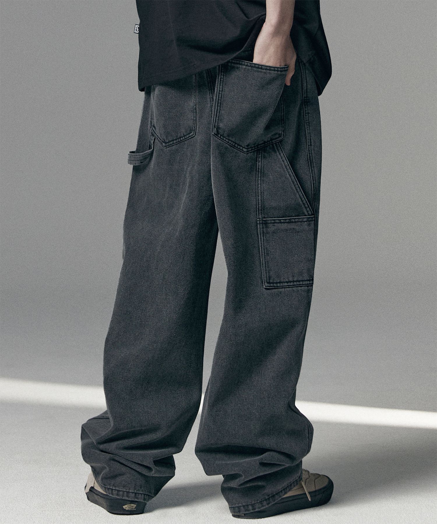 ☆NOT4NERD☆ N4ND Carpenter Pants Deep Blue PT075DB MUSINSA | NOT4NERD Carpenter Flare Fit Denim Pants - Deep Blue