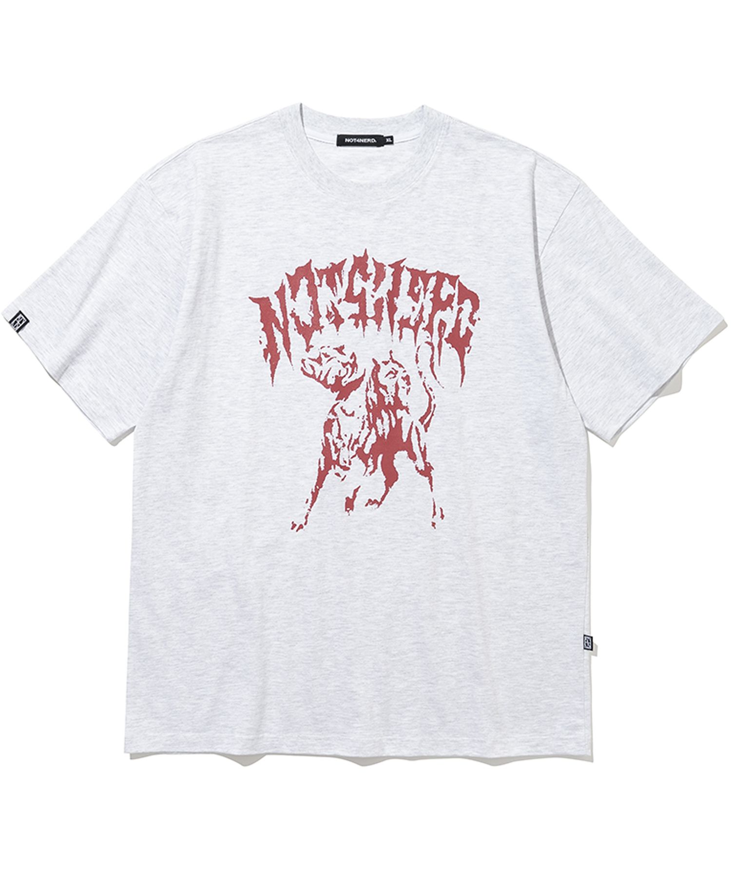 MUSINSA | NOT4NERD Cerberus T-Shirt - Melange Light Gray