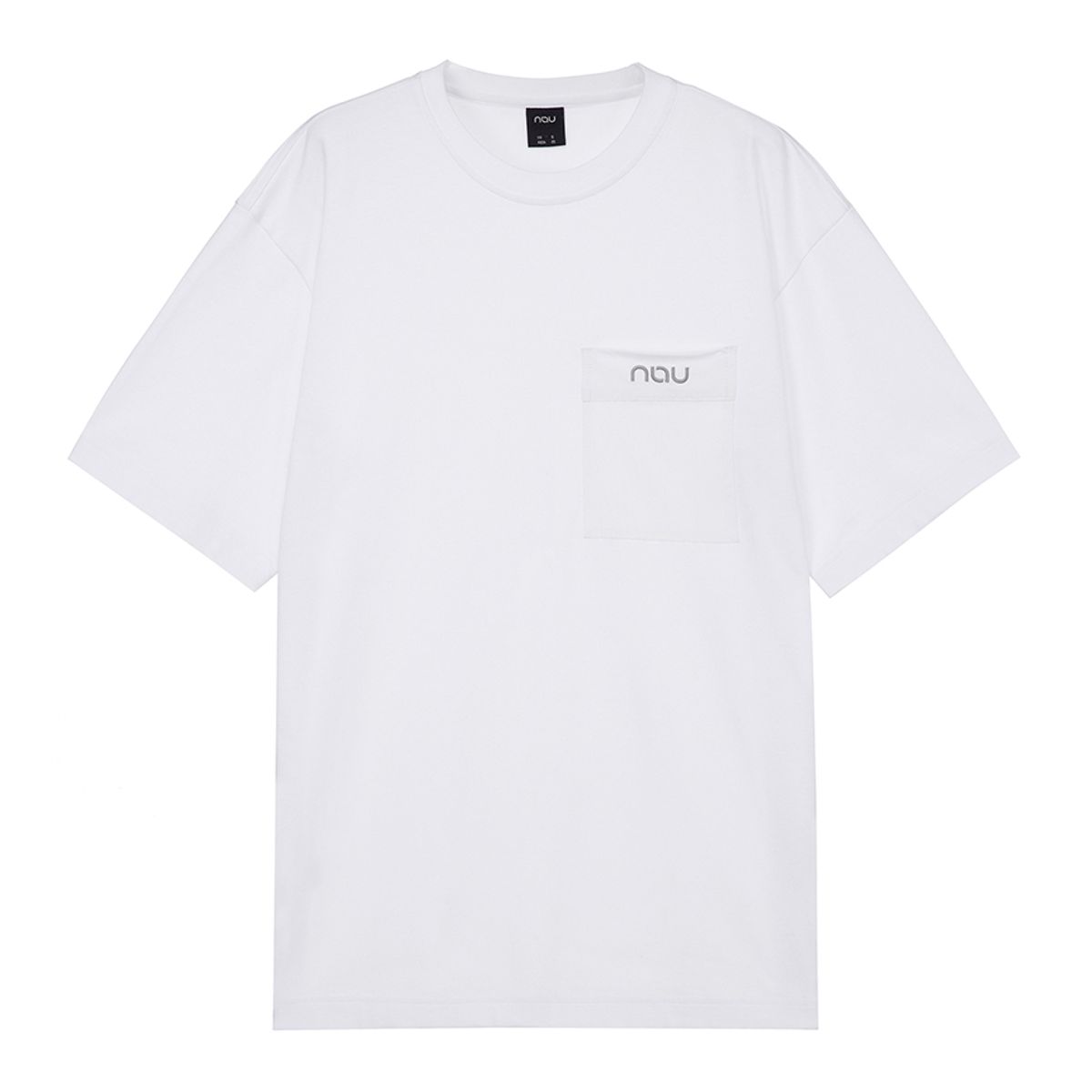 나우(nau) 우븐 포켓 반팔티셔츠 White