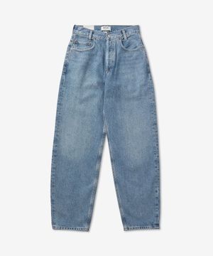 테이퍼드 하이라이즈 배기 데님 팬츠 - 블루 / A1831371PASS