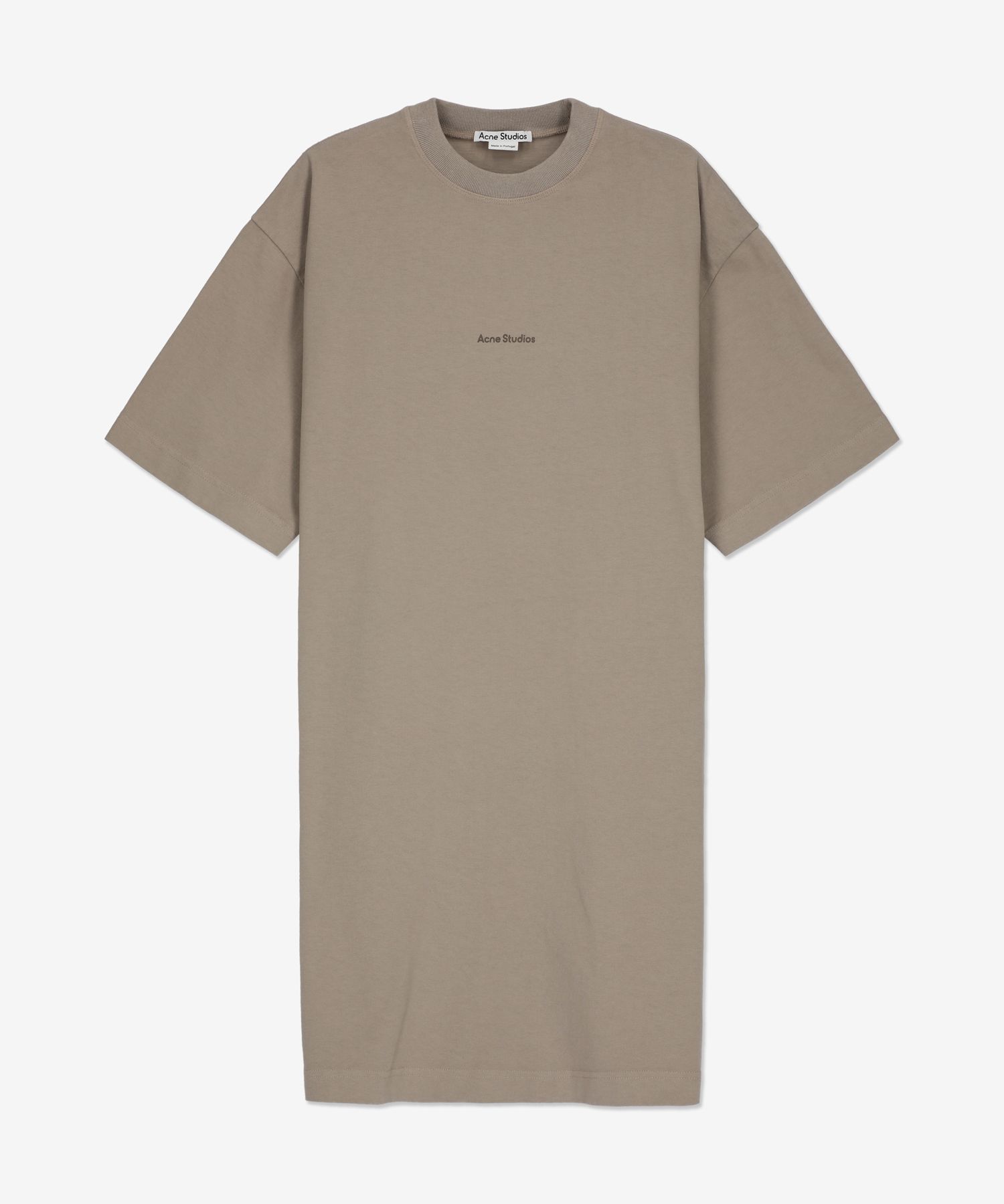 MUSINSA公式 | ACNE STUDIOS ロゴ半袖Tシャツワンピース - グレー 