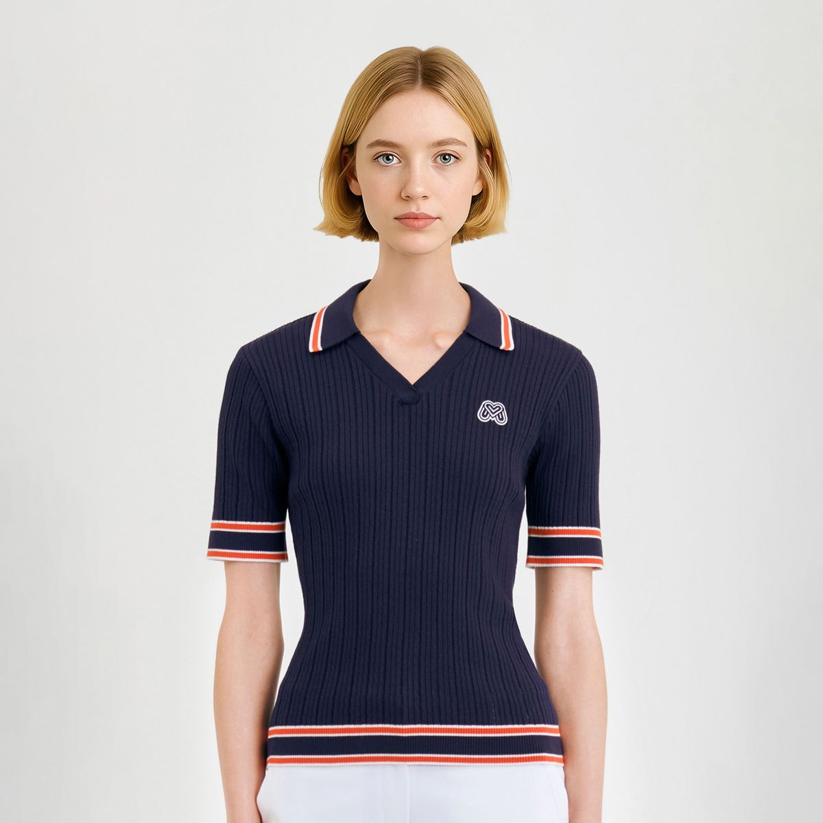 마틴골프(MARTINE GOLF) Tip Point Collar Sweater_Navy