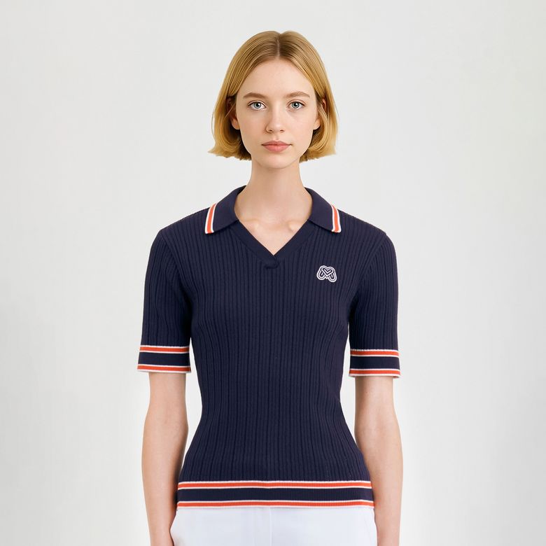 Tip Point Collar Sweater_Navy