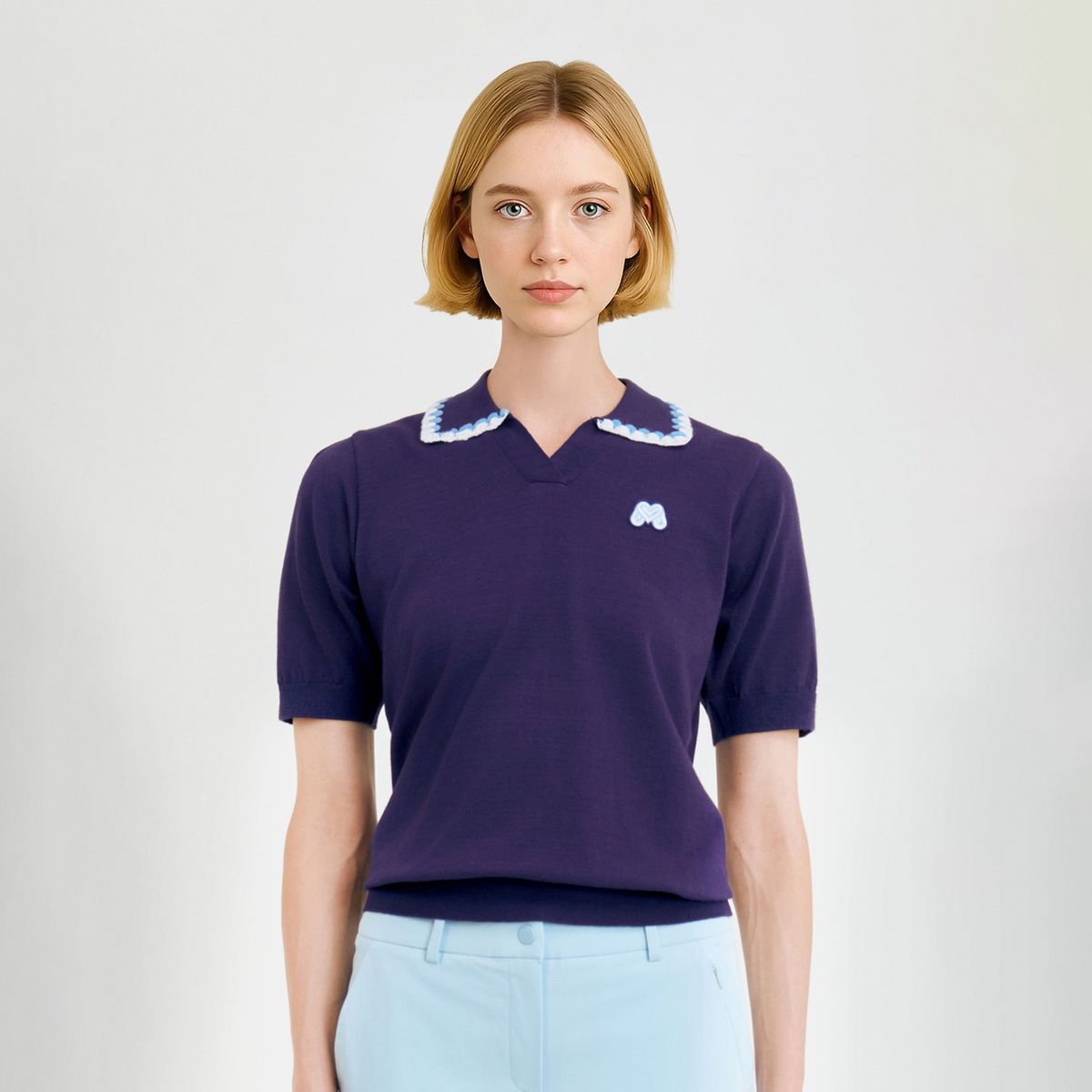 마틴골프(MARTINE GOLF) V-neck Collar Sweater_Navy