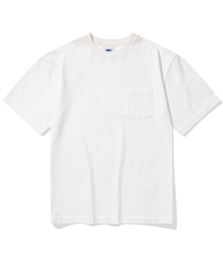 VINTAGE WASHED POCKET TEE - OFF WHITE