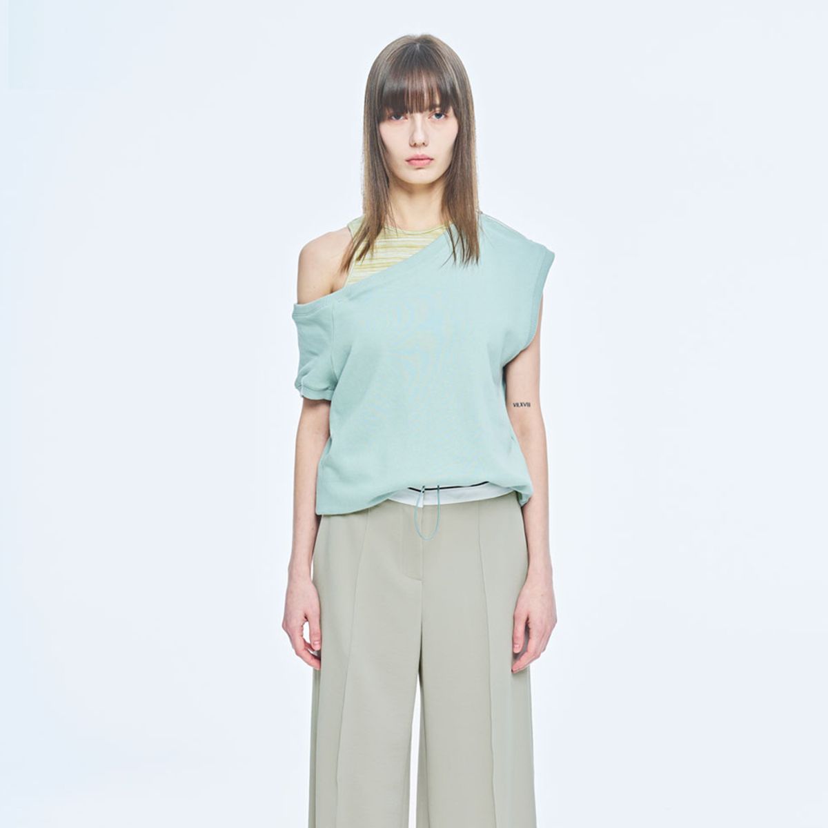 퍼블리카엑스(PUBLICKA X) BENCE UNBALANCE TOP MISTY MINT