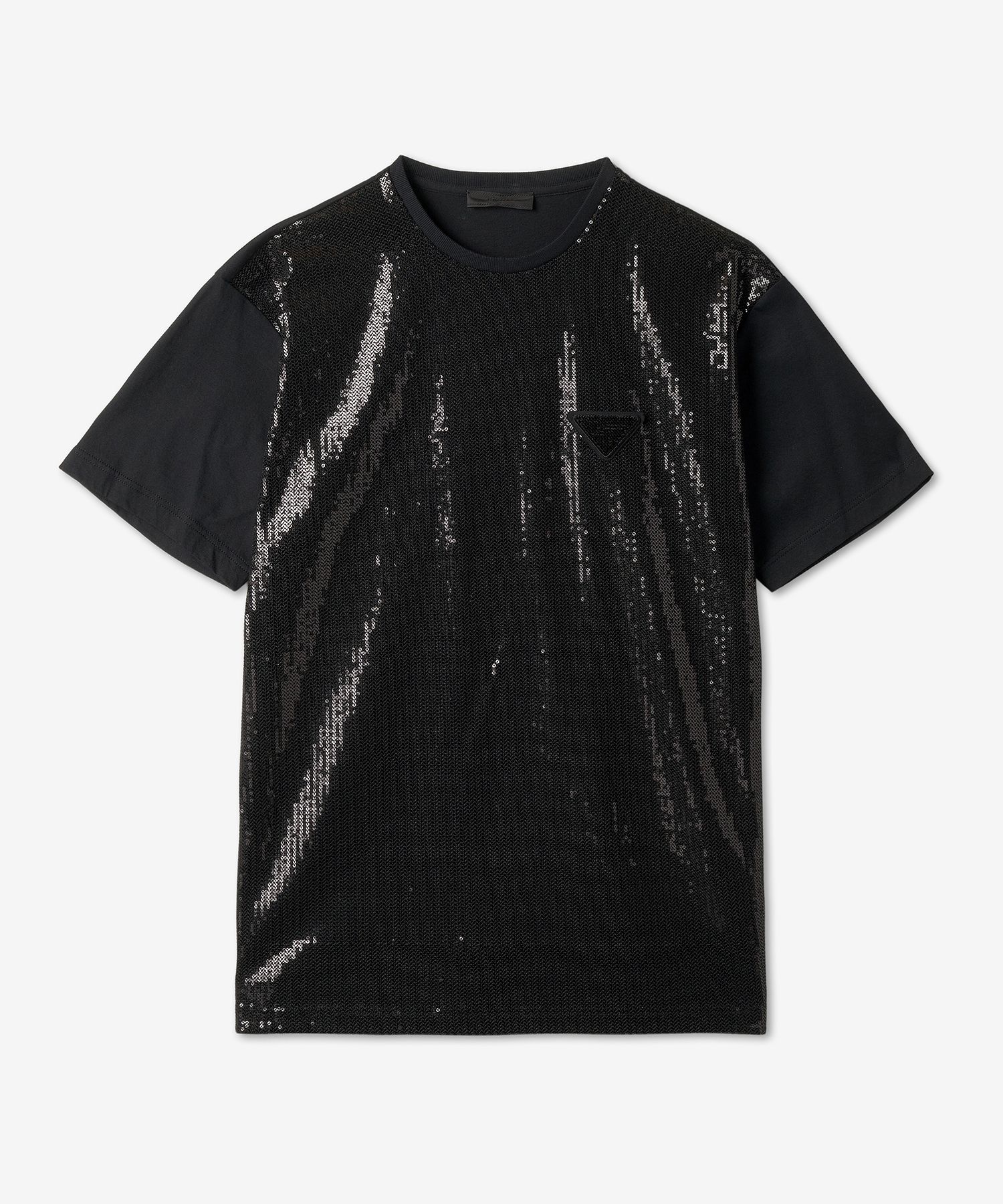 【PRADA】Triangle Logo Sequin Short Sleeve T-Shirt/追跡可能 MUSINSA | PRADA Triangle Logo Sequin Short Sleeve T-Shirt