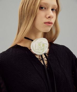 로즈 볼로 타이_아이보리