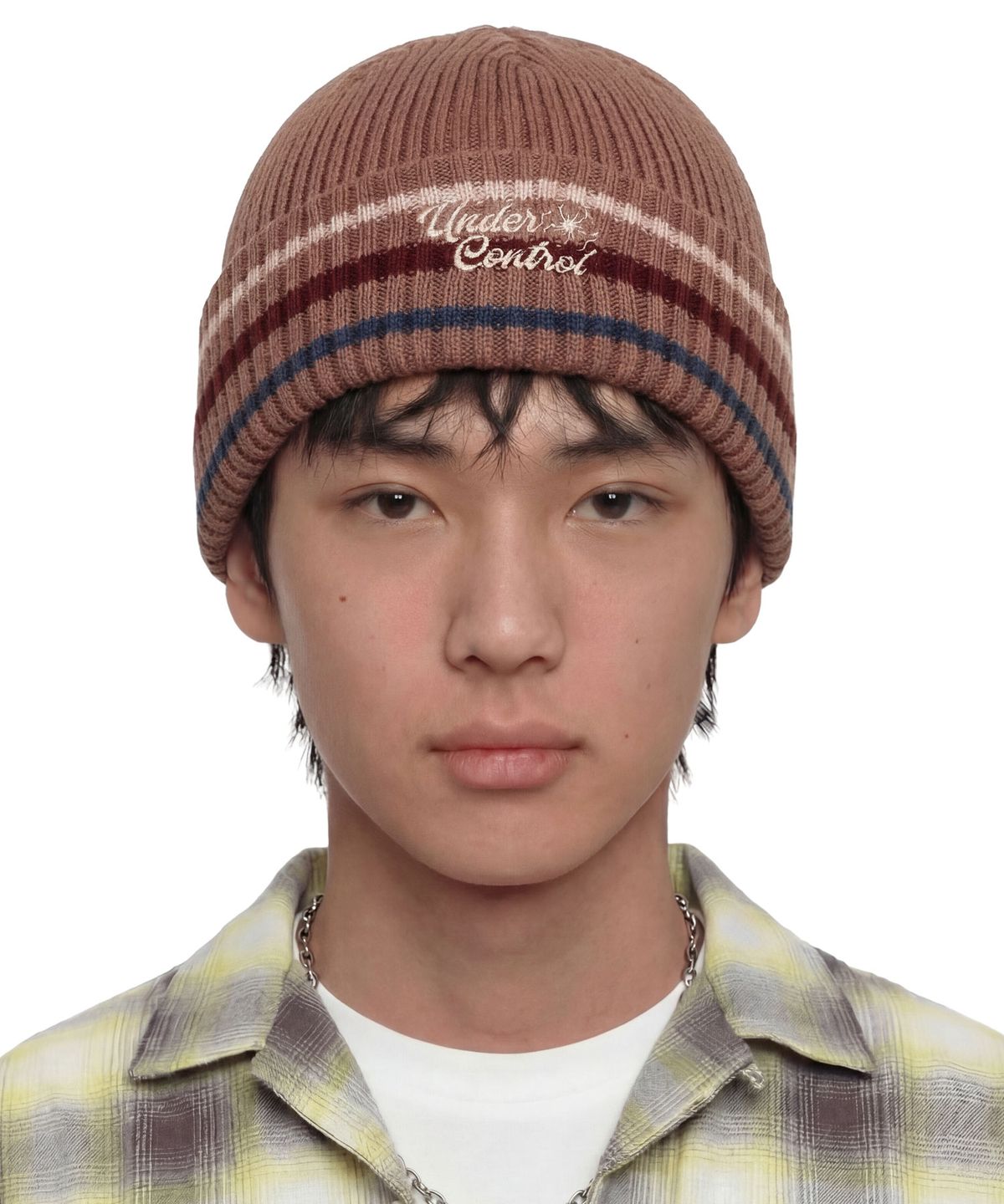 언더컨트롤(UNDERCONTROL) 사계절 얇은 롱비니 코튼 니트 남녀공용 로고 비니 모자 BEANIE / FLORAL SCRIPT / M STRIPE / D PINK