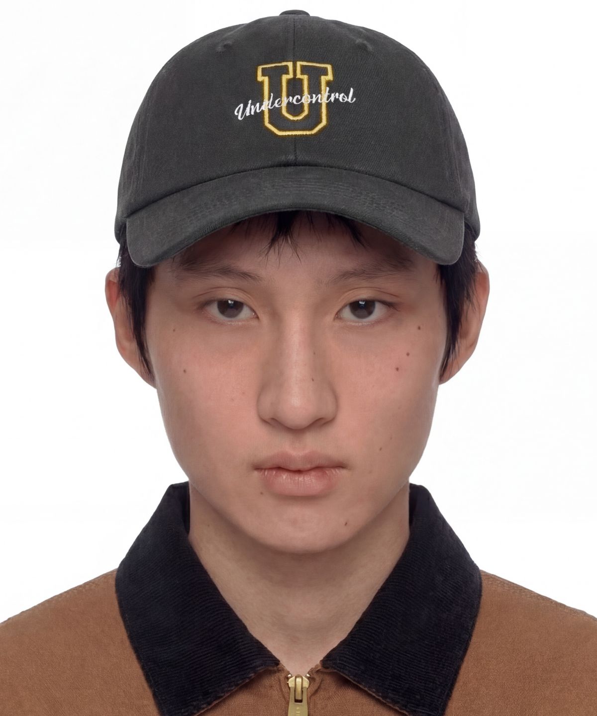 언더컨트롤(UNDERCONTROL) 사계절 워싱 코튼 빈티지 소프트탑 로고 볼캡 남녀공용 야구모자 SPORTS CREW / WASHED B B / CHARCOAL
