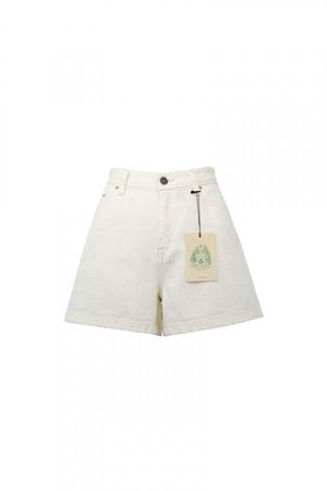 화이트 리사이클 데님 쇼츠