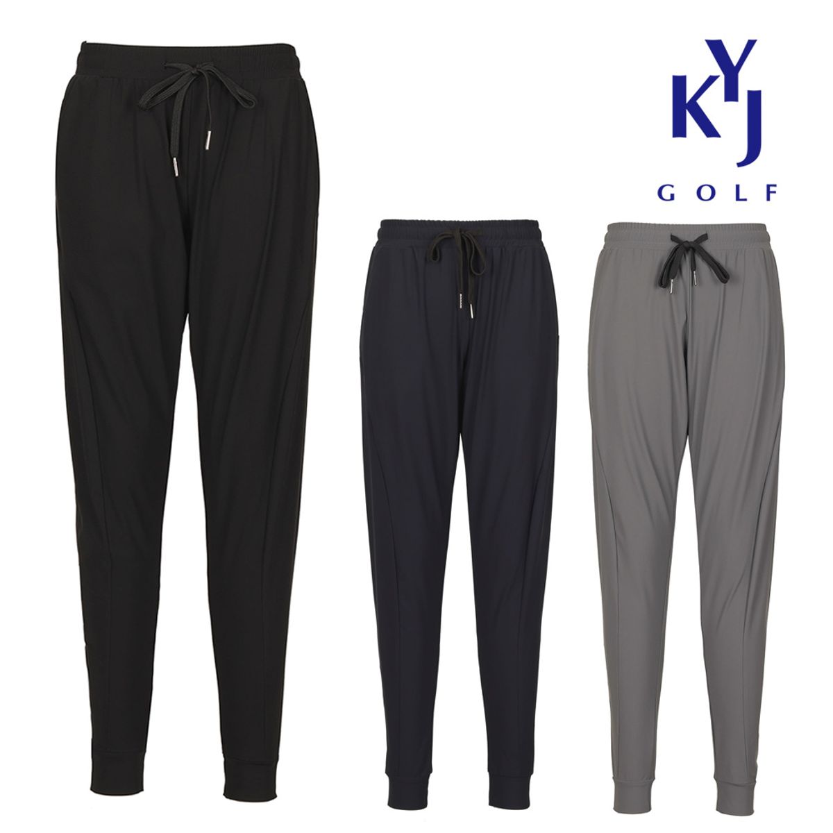 김영주 골프(KIM YOUNG JOO GOLF) 여름 여성 아이스 스판 9부 조거팬츠 KNMLSL71