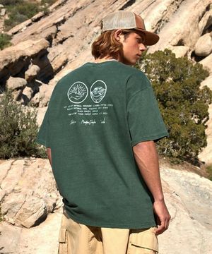 내셔널 마운틴 피그먼트 반팔티 블루그린 FST720