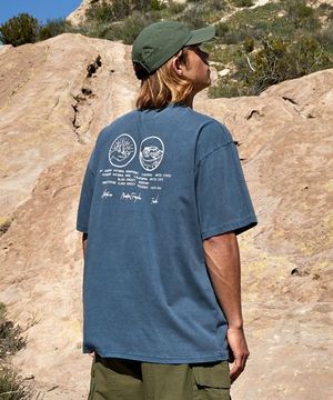 내셔널 마운틴 피그먼트 반팔티 네이비 FST720