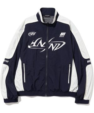 Tribal Logo Nylon Racing Jacket - Navy