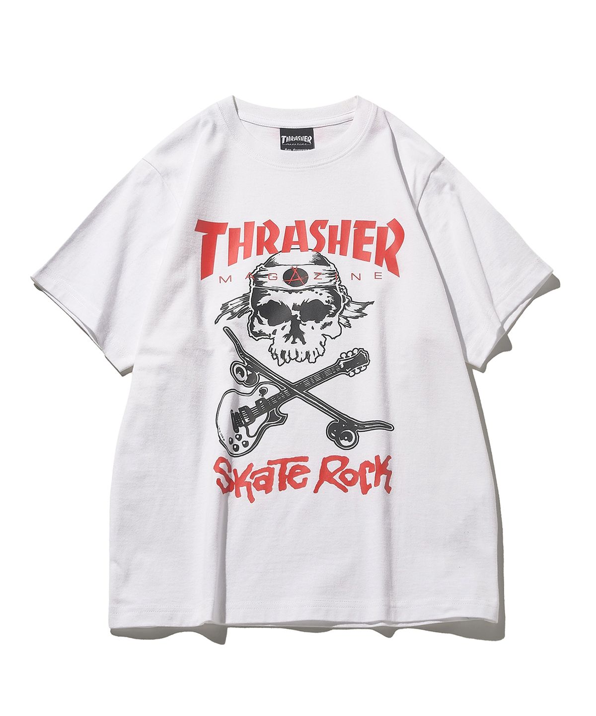 트레셔(THRASHER) 우먼스 스컬 그래픽 티셔츠 화이트