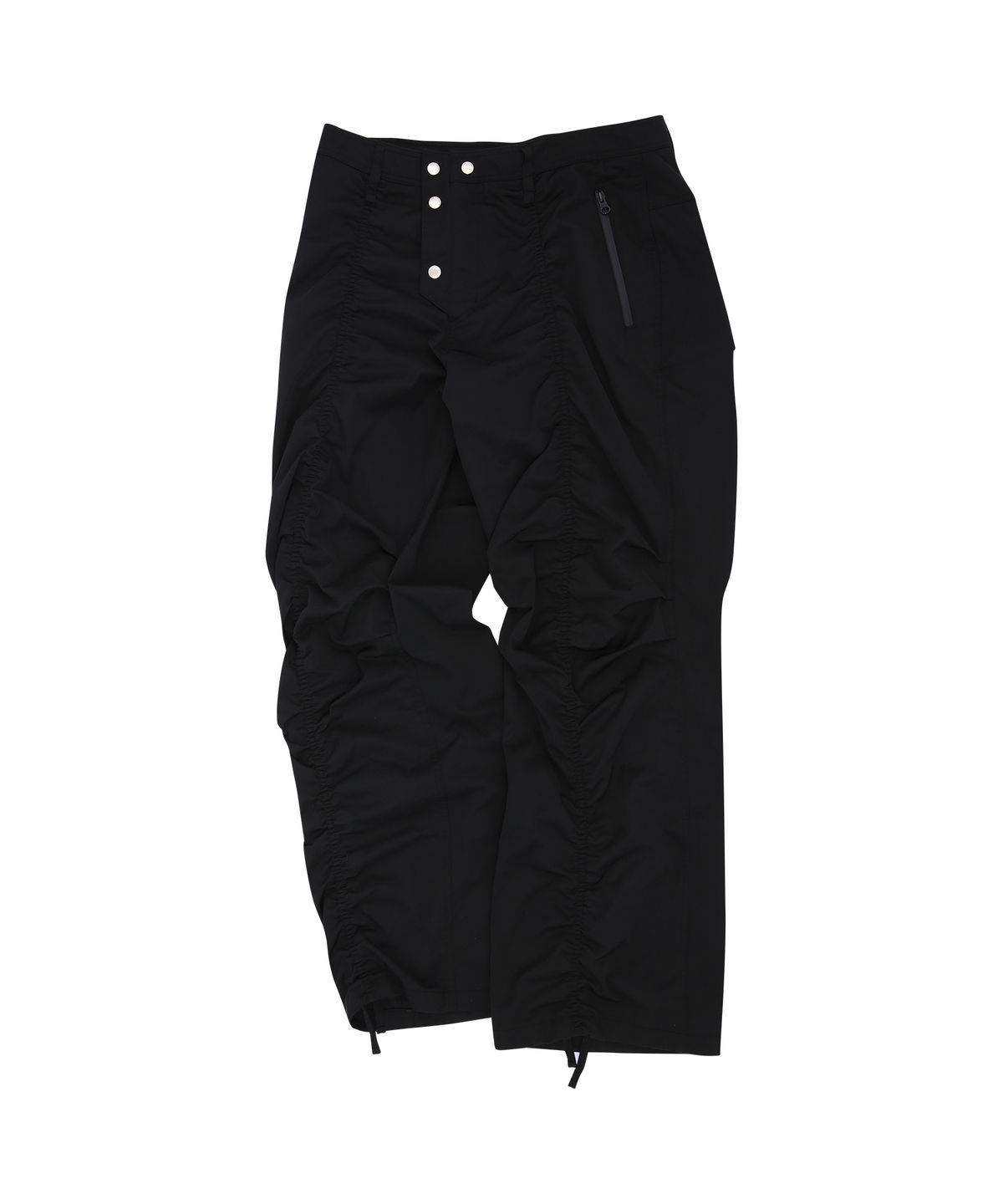 노우웨이브(KNOW WAVE) 유니섹스 나일론 퍼커링 팬츠 KNP018u(BLACK)
