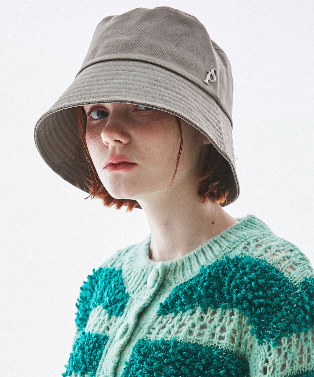 슬리피슬립(SLEEPYSLIP) OVER FIT SP GRAY BUCKET HAT