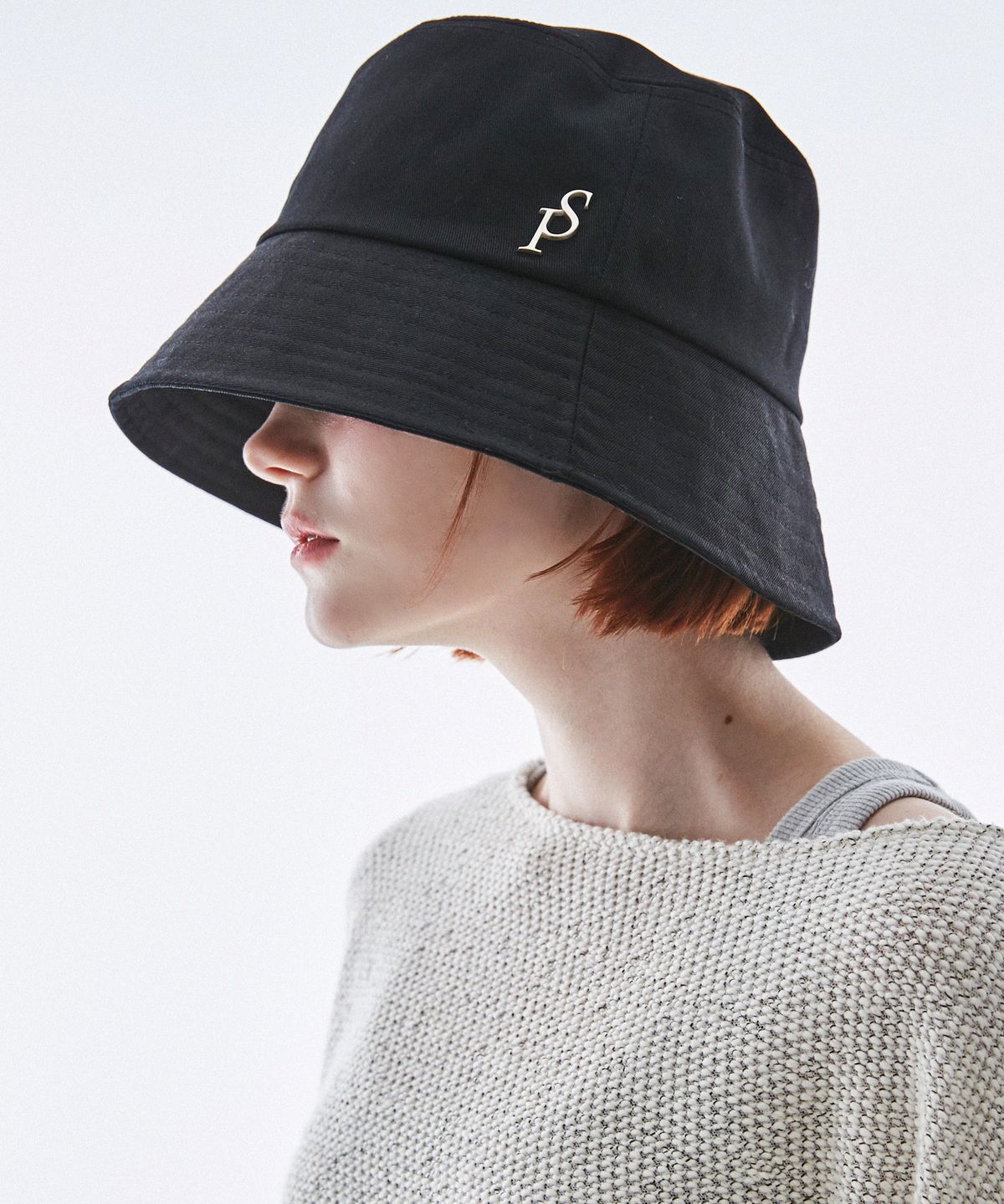 슬리피슬립(SLEEPYSLIP) OVER FIT SP BLACK BUCKET HAT