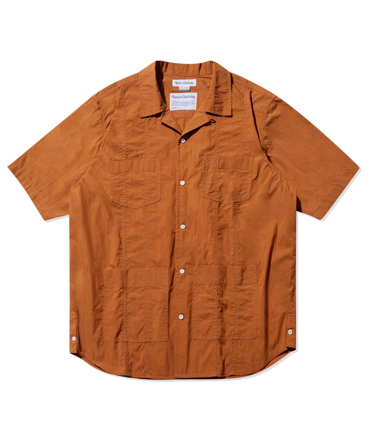 네이머클로딩(NAMERCLOTHING) CUBA HALF SHIRT RUST