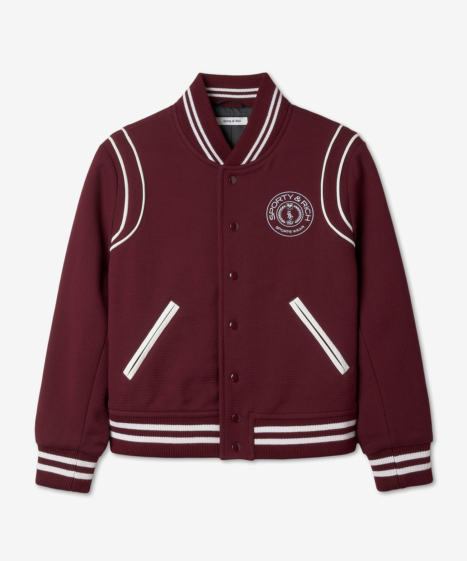 MUSINSA公式 | SPORTY&RICH ウールエンブロイダードボンバージャケット 