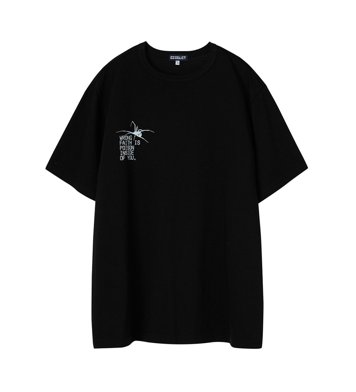 에디블렛(EDIBLET) PIOSON GRAPHIC 레귤러 핏 티셔츠 BLACK