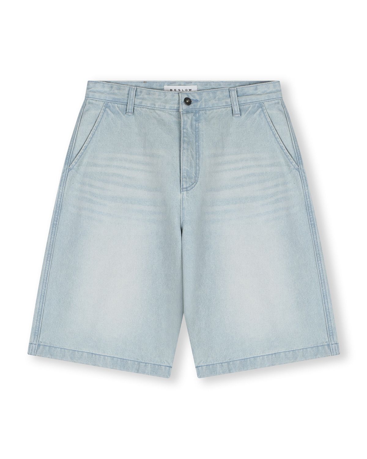 비슬로우(BESLOW) WASHED DENIM SHORTS WASHED SKY