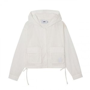 여성) 나일론 후드 바람막이 크롭 셔켓_AN2WSK352-WH