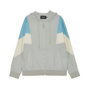 공용) 후드 배색 바람막이 점퍼 _AM2WWU441-LG