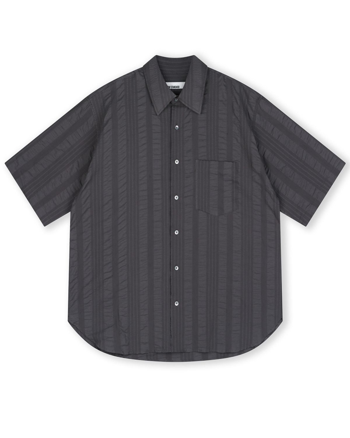 비슬로우(BESLOW) SEERSUCKER HALF SHIRTS GREY