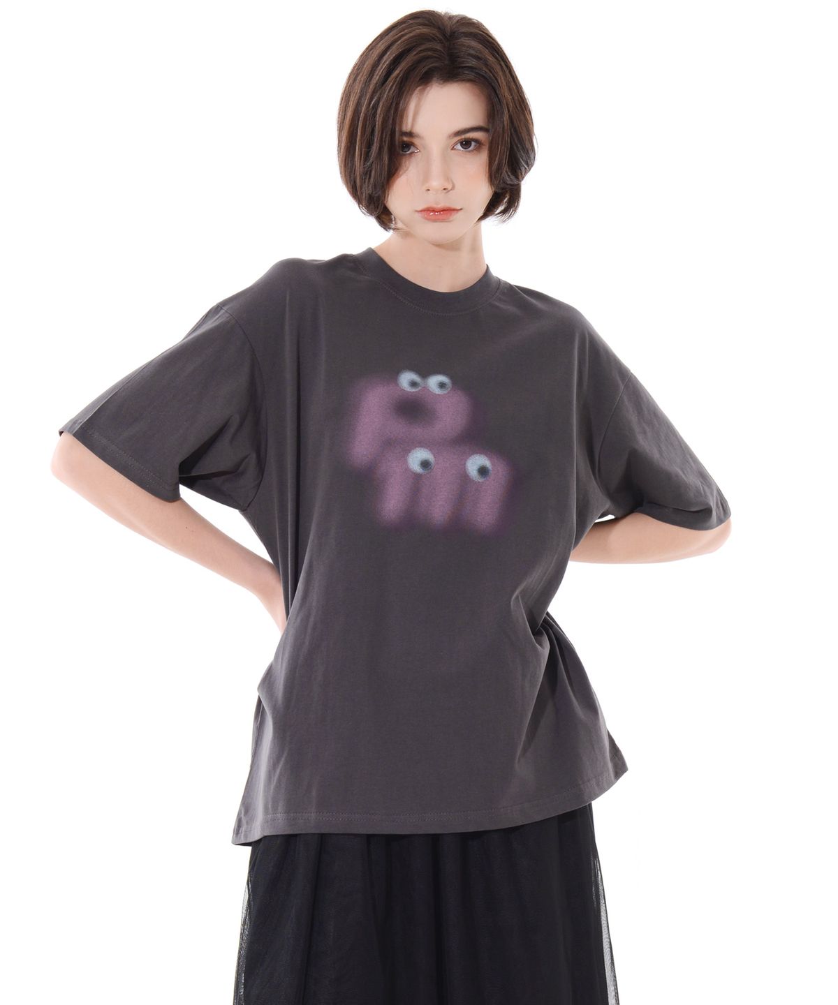 피스메이커(PIECE MAKER) PM CARTOON TEE (CHARCOAL)