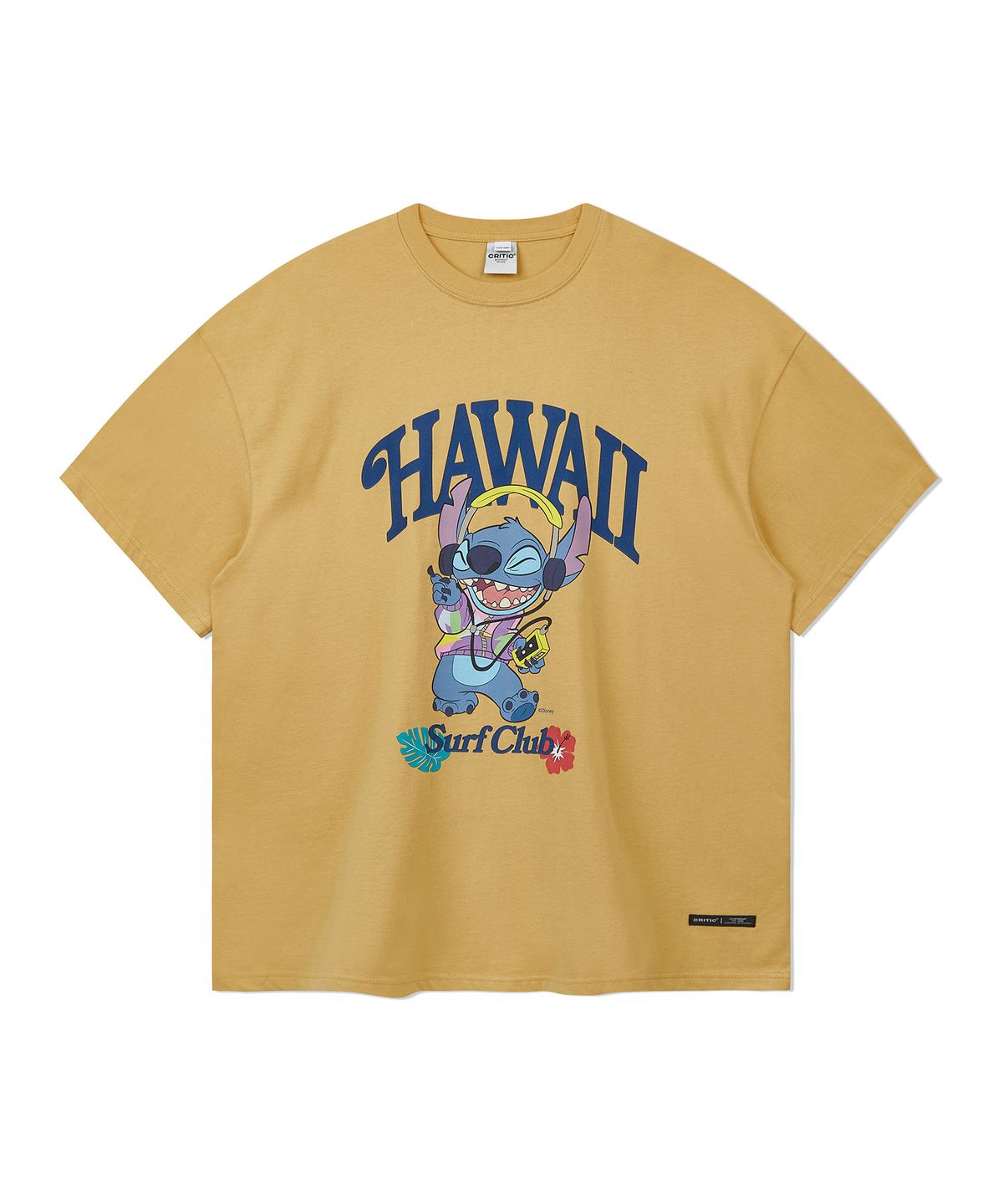 크리틱(CRITIC) Stitch Music T-Shirts Yellow
