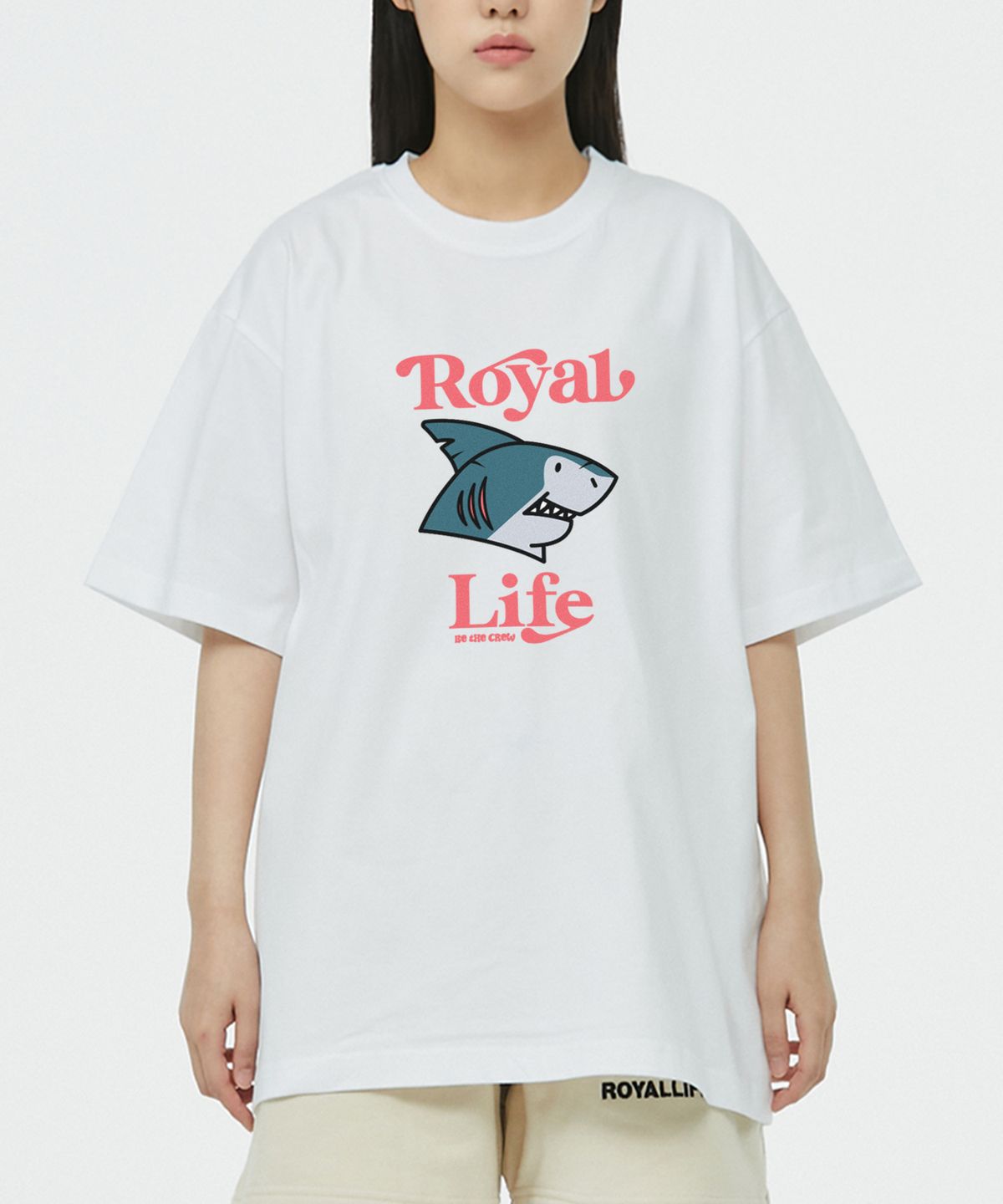 로얄라이프(ROYALLIFE) RL2002 로얄 샤크 반팔 티셔츠 - 화이트