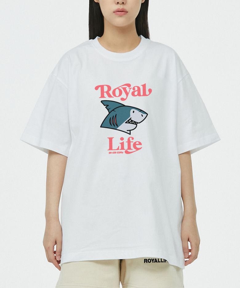 RL2002 로얄 샤크 반팔 티셔츠 - 화이트